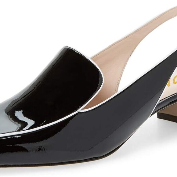 Women Square Toe Block Low Heels Slingback Dress Shoes Office Prom Size 4-15 - Picture 1 of 6